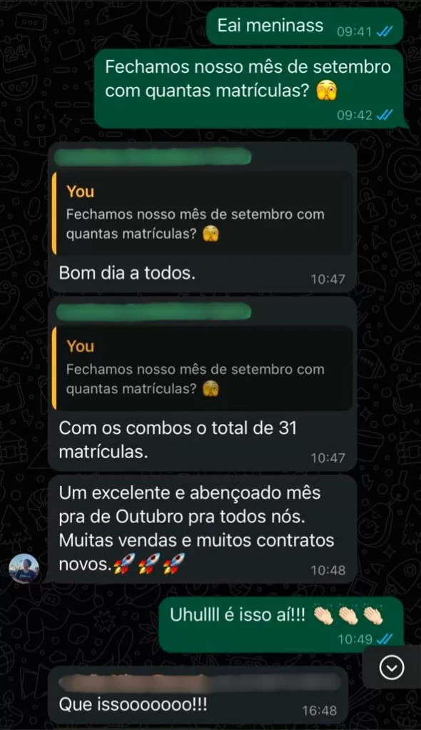 Depoimento anonimizado de cliente da Ursa.