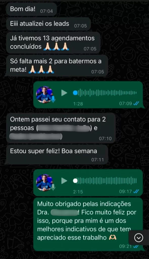 Depoimento anonimizado de cliente da Ursa.